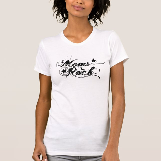 Moms Rock black logo T-Shirt (Front)