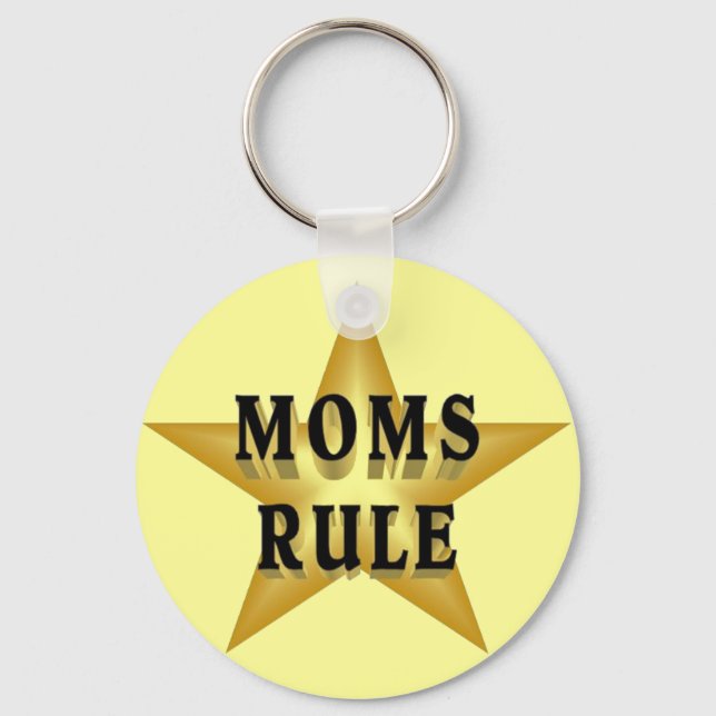 Moms Rule keychain (Front)
