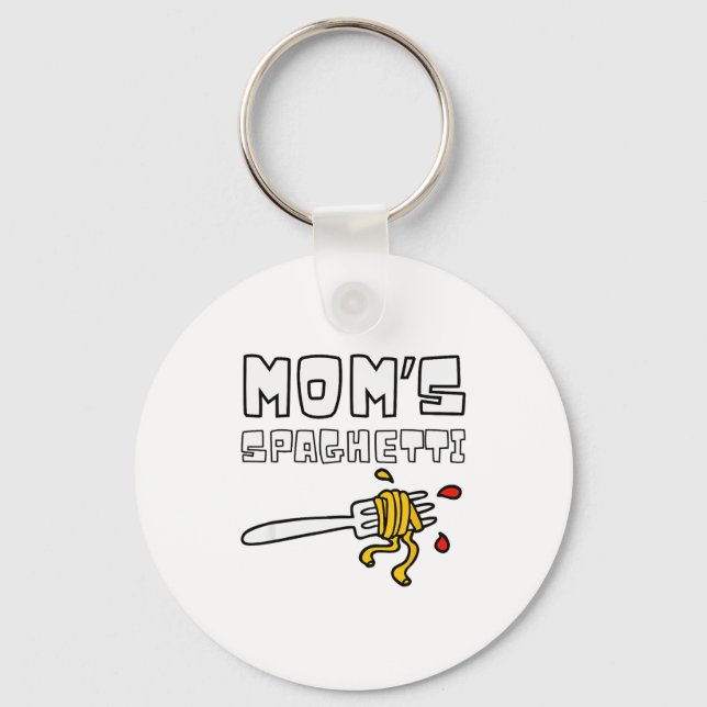 Mom's Spaghetti Funny Toddler Kids  Key Ring (Front)
