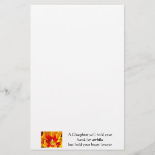 Moms stationery Daughters hold your hand Heart