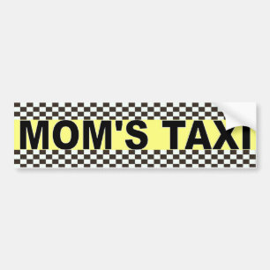 MOM'S TAXI BUMPER STICKER