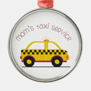 Moms Taxi Service Metal Tree Decoration