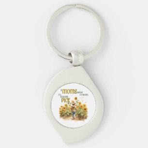 moms were flowers key ring