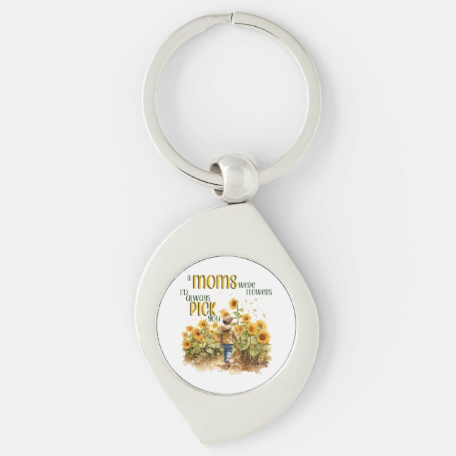 moms were flowers key ring (Front)