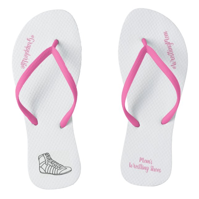 Moms Wrestling Shoes Flip Flops (Footbed)