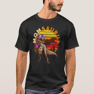 Momsaurus Jurassic T Rex Mum Beach Vintage World D T-Shirt