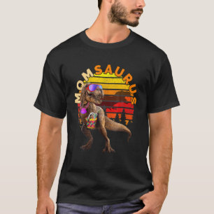 MOMSAURUS T Rex Mom Beach Retro Vintage Funny Dino T-Shirt