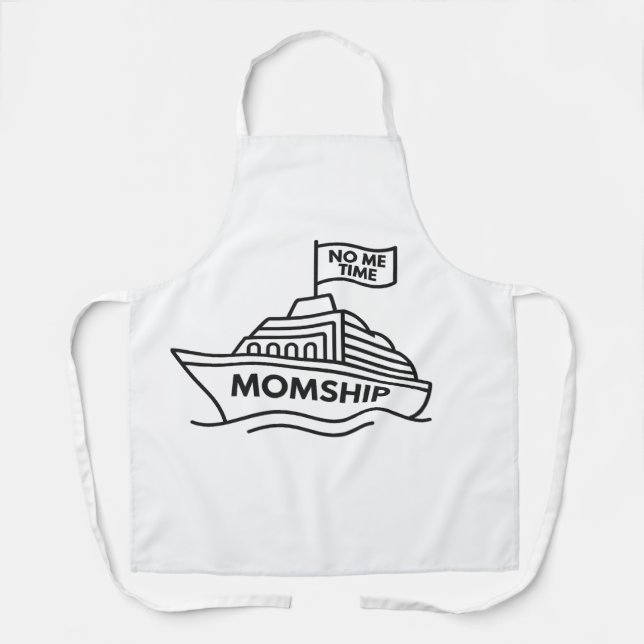 MOMSHIP NO Metime All-Over Print Apron, Medium Apron (Front)