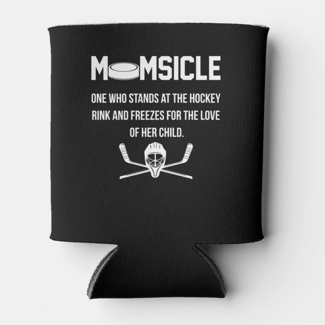 Momsicle Hockey MOM Can Cooler (Front)