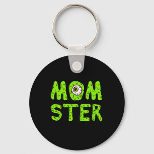 Momster Cute Halloween Tee For Moms And Women Key Ring