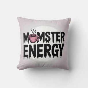 Momster Energy Funny Halloween Decor for Moms Cushion