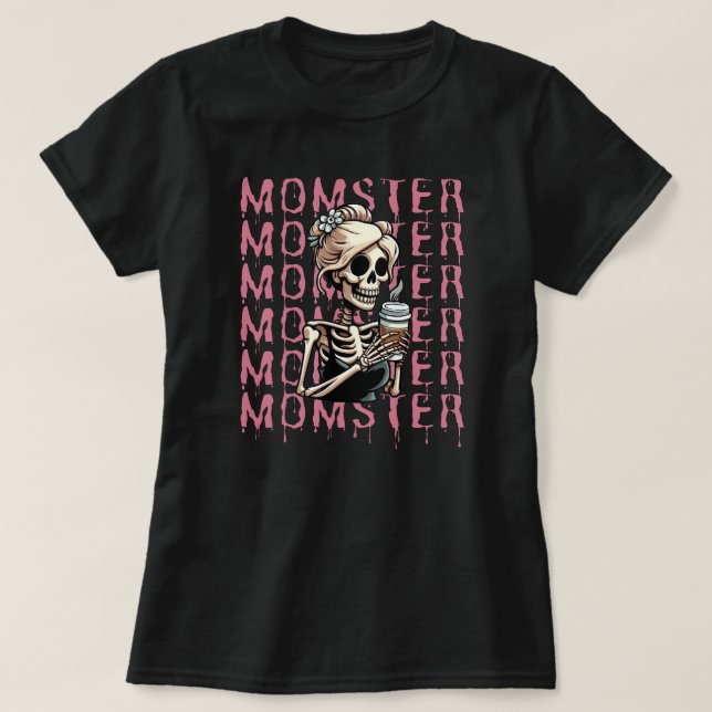 Momster Funny Mum Halloween T-Shirt (Design Front)