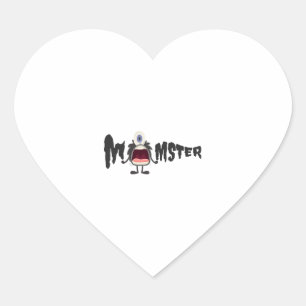Momster Halloween   Heart Sticker