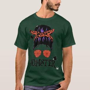 Momster messy bun Halloween Mother Family Matching T-Shirt