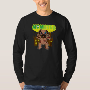 Momster Monster Mum Scary Halloween Mummy Creepy C T-Shirt