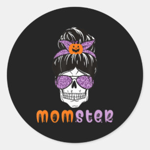 Momster Mum Monster Halloween Classic Round Sticker