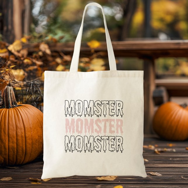 Momster Pink Halloween Cute & Spooky!" Tote Bag (Creator Uploaded)