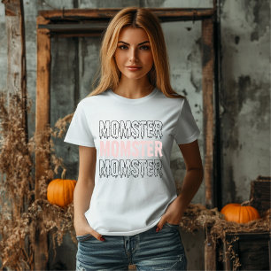 Momster Pink Halloween Cute & Spooky Tri-Blend Shirt