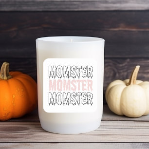 "Momster Pink Halloween Sticker – Cute & Spooky!"