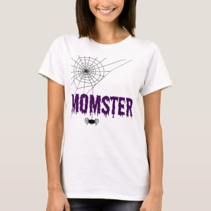 Momster Purple Dripping Font Spider Web T-Shirt