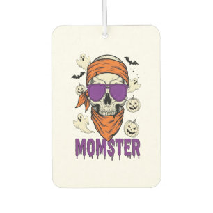 Momster skull Funny Halloween Mom Car Air Freshener