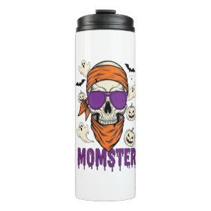 Momster skull Funny Halloween Mom Thermal Tumbler