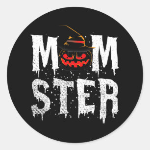 Momster T-Shirt Funny Mum Halloween Costume Classic Round Sticker