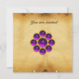 MON amethyst purpleparchment Invitation