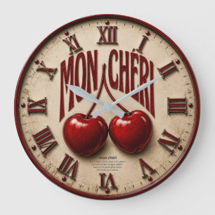 Mon Chéri Cherry Romantic French Vintage Kitchen Large Clock