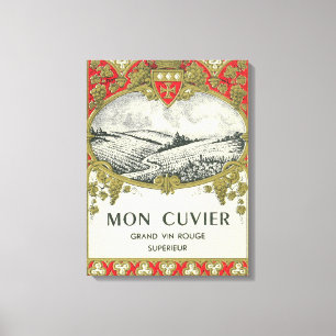 Mon Cuvier Wine LabelEurope Canvas Print