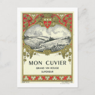 Mon Cuvier Wine LabelEurope Postcard