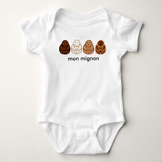 Mon mignon baby bodysuit (Front)