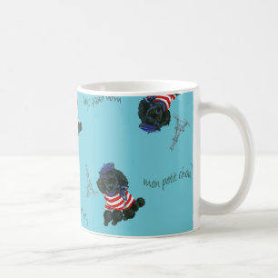 Mon Petit Chou Chou Black Poodle Puppy Coffee Mug