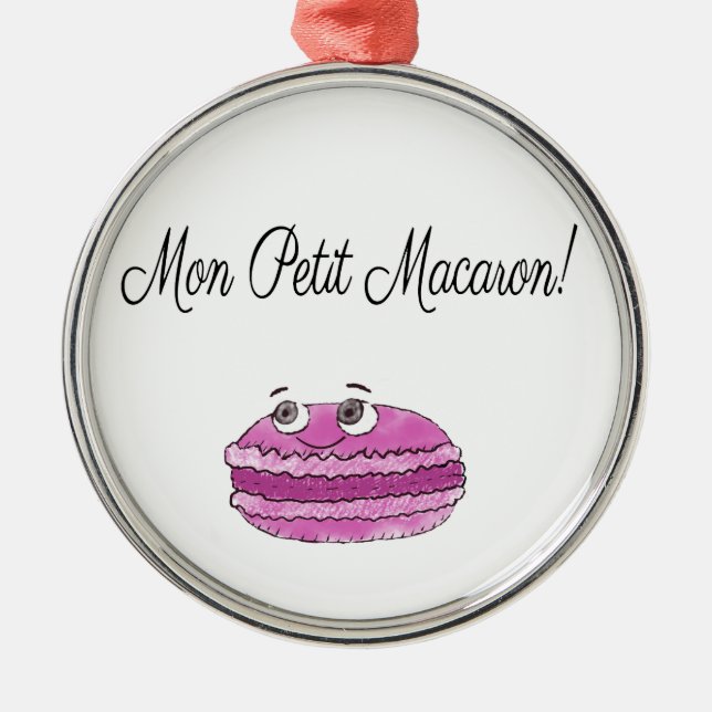 Mon Petit Macaron Metal Tree Decoration (Front)