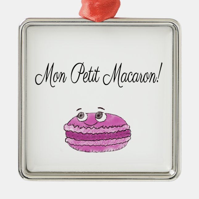 Mon Petit Macaron Metal Tree Decoration (Front)