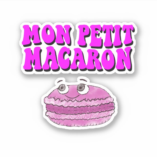 Mon Petit Macaron Retro Groovy Text (Front)