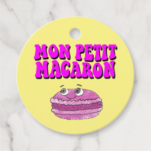Mon Petit Macaron Retro Groovy Text Favour Tags