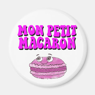 Mon Petit Macaron Retro Groovy Text Magnet