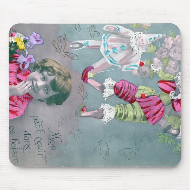 Mon petite coeur dans ce baiser  mouse mat (Front)
