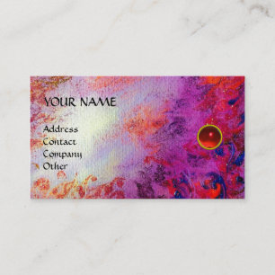 MON RUBY, AGATA , bright red violet grey pearl Business Card