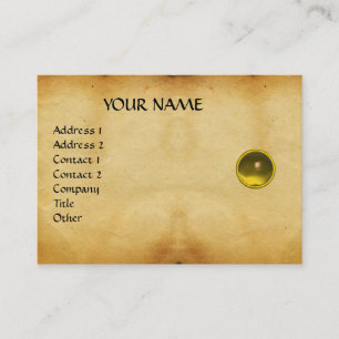 MON TOPAZ, SAPHIRE, bright parchment Business Card