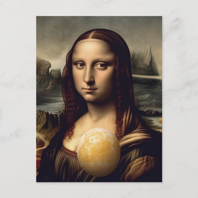 Mona and a Planet Postcard (Front)