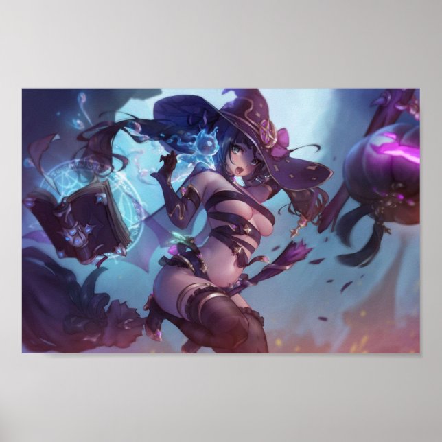 Mona as a witch  Genshin Impact Poster (Front)