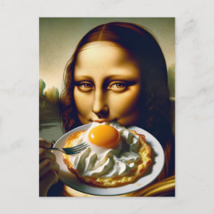 Mona Eats a Pie Postcard