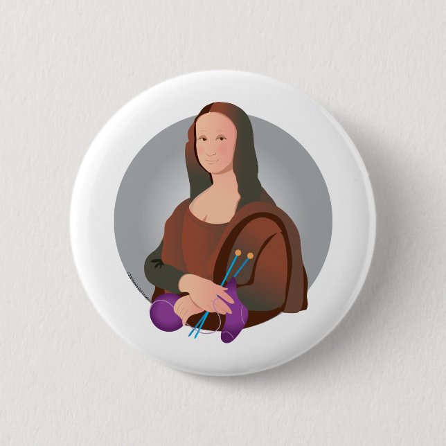 Mona Knits 6 Cm Round Badge (Front)