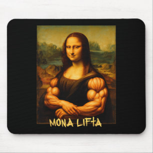 Mona Lifta Muscle Mona Lisa Bodybuilder Gym And Ar Mouse Mat