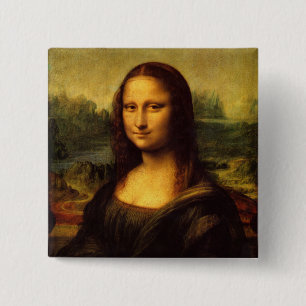 Mona Lisa 15 Cm Square Badge