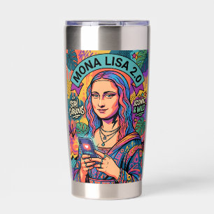 Mona Lisa 2.0 Pop Art – Modern Viral Icon with Sma Insulated Tumbler
