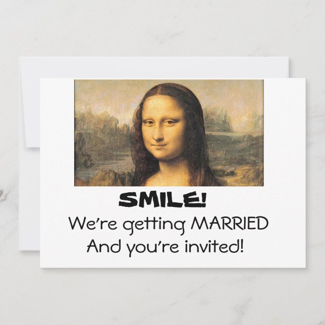 Mona Lisa, 5x7 Wedding invitation (Front)