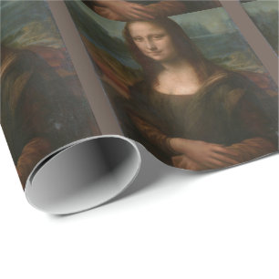 Mona Lisa "A riddle, wrapped in a mystery..." Wra Wrapping Paper